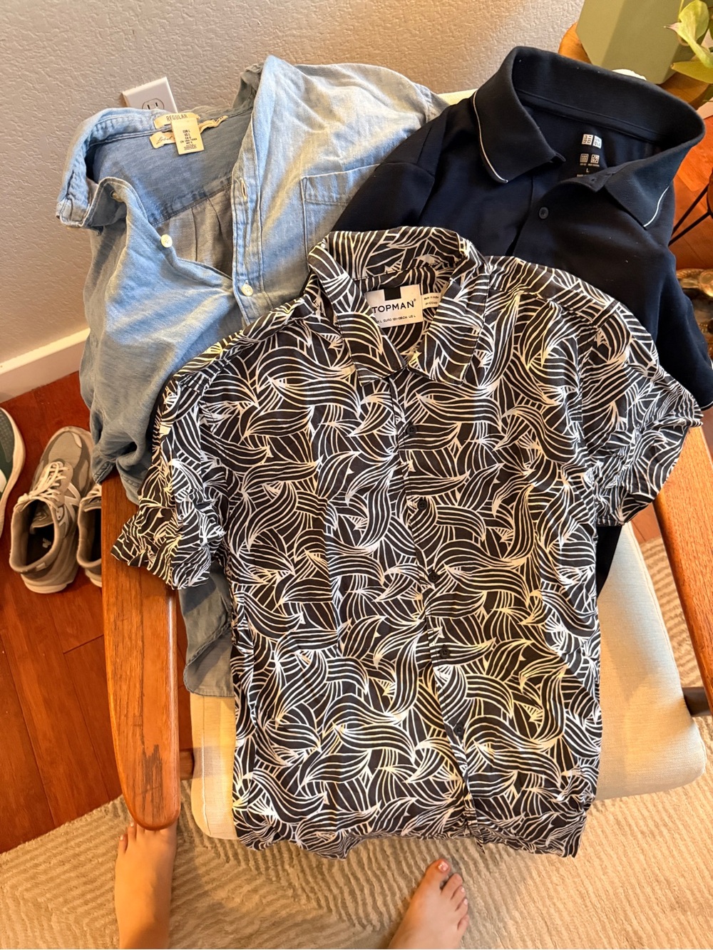 Casual Mens Shirt Bundle Set Lot - Three Large Shirts